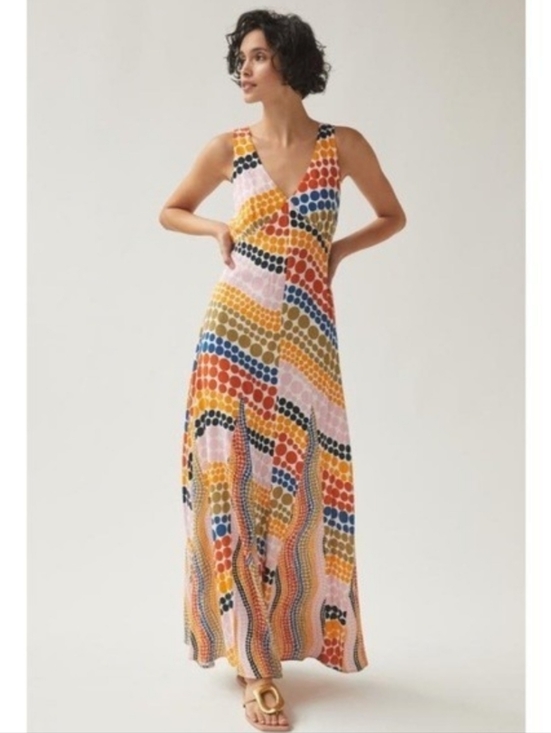 Anthropologie Dresses & Skirts - Anthropologie The Odells Dot-Printed Maxi Dress Polka Dot Maximalism Size XSP